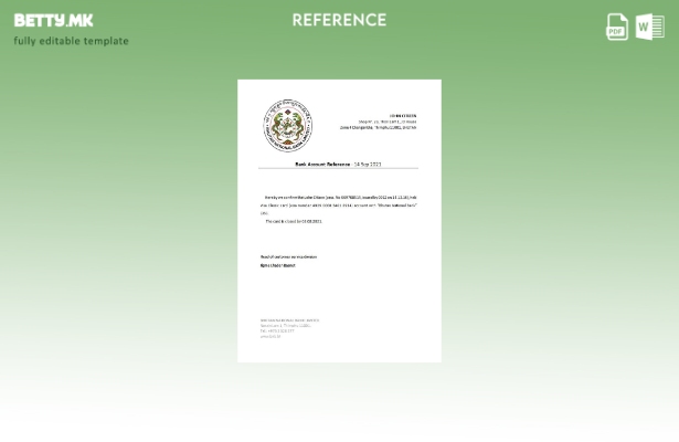 Модерен стил Референтен шаблон за затворање на Националната банка Бутан Бутан